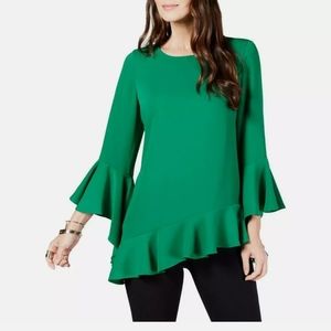 Alfani Bell Sleeve Green Blouse